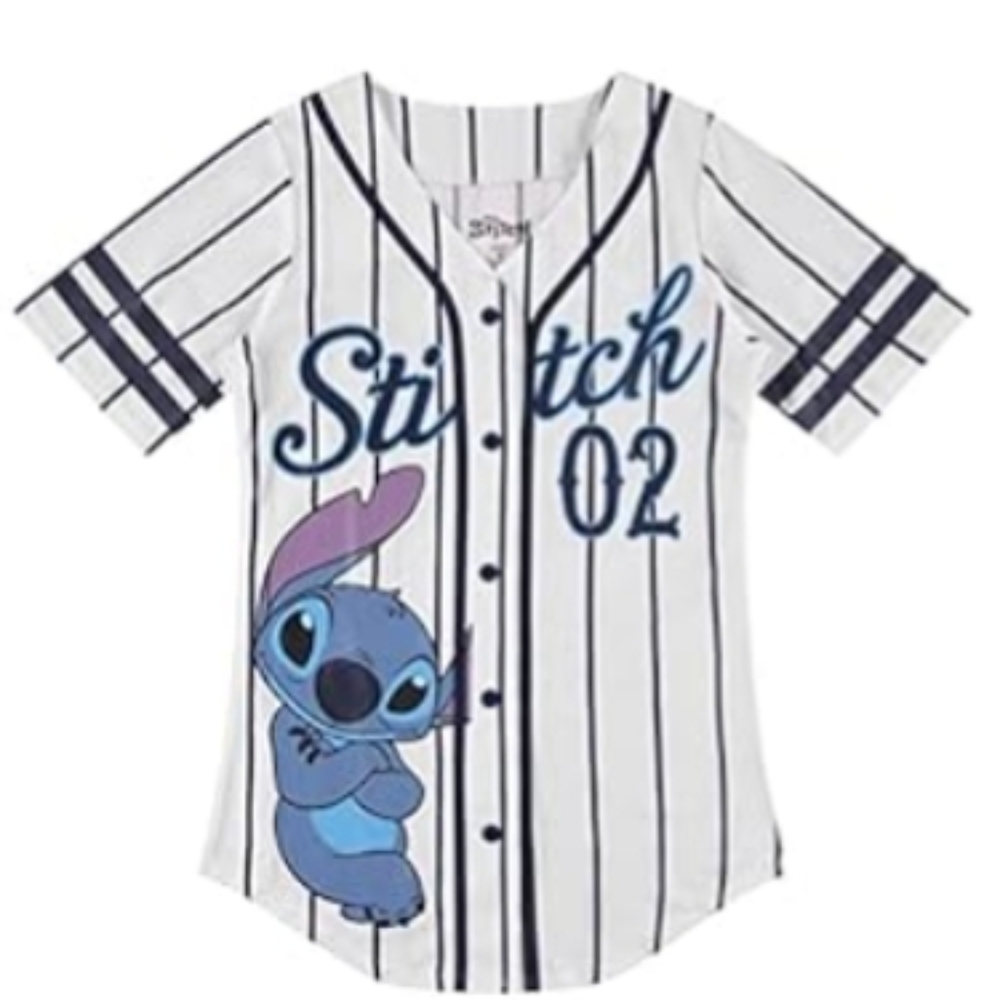 Disney Stitch Jersey - White and Blue